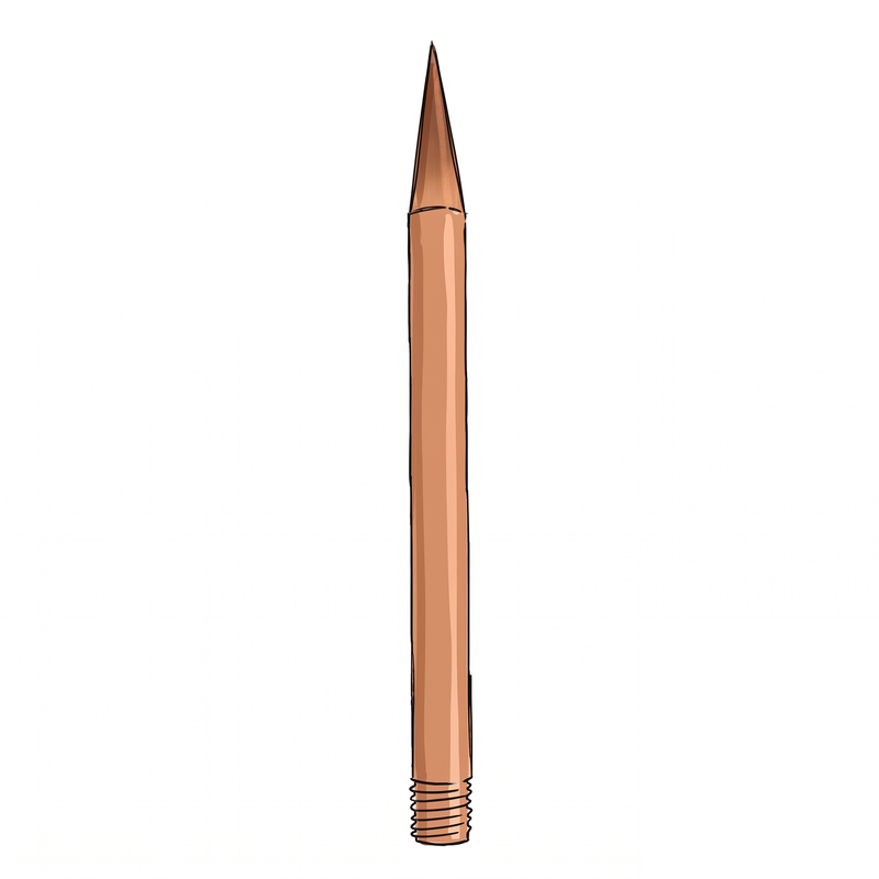 Pointed Copper Air Terminals
