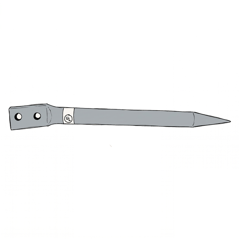 Flat Tubular Aluminum Air Terminals