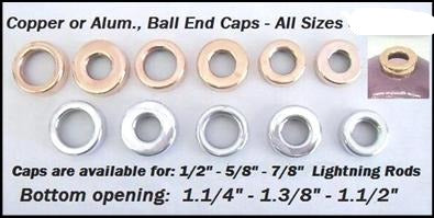 Ball End Caps – Lightning Rod Parts